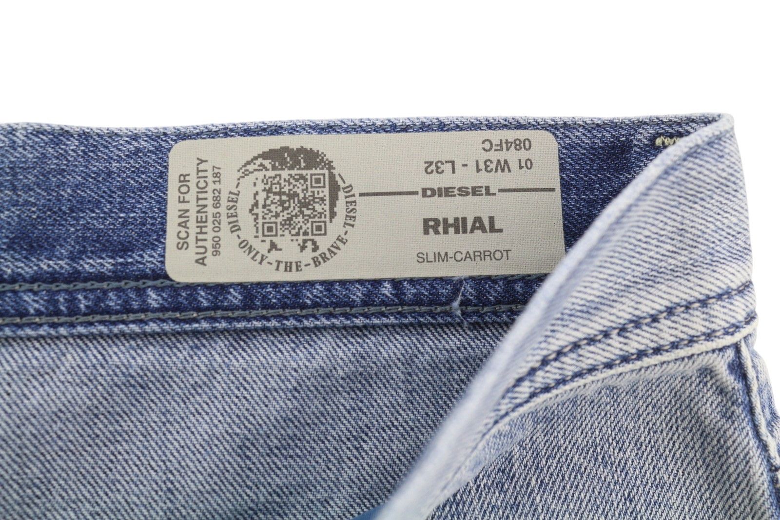 Diesel RHIAL 084FC W31/L32 Blue Faded Slim Cropped Jeans 89060 Size US 31 - 6 Thumbnail