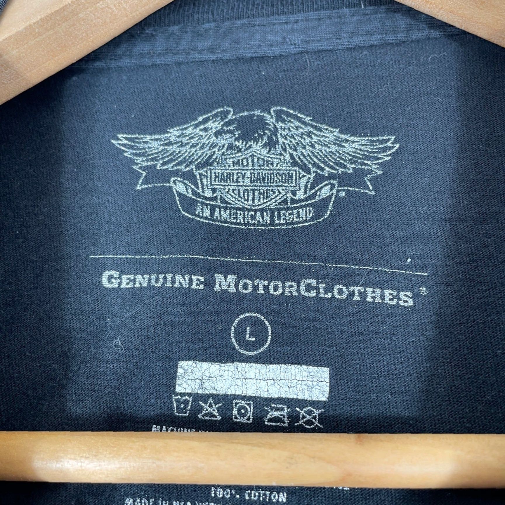 Harley Davidson VINTAGE Harley-Davidson Shirt Mens L Black Renew the Ride Eagle Graphic Biker Tee Size US L / EU 52-54 / 3 - 3 Thumbnail