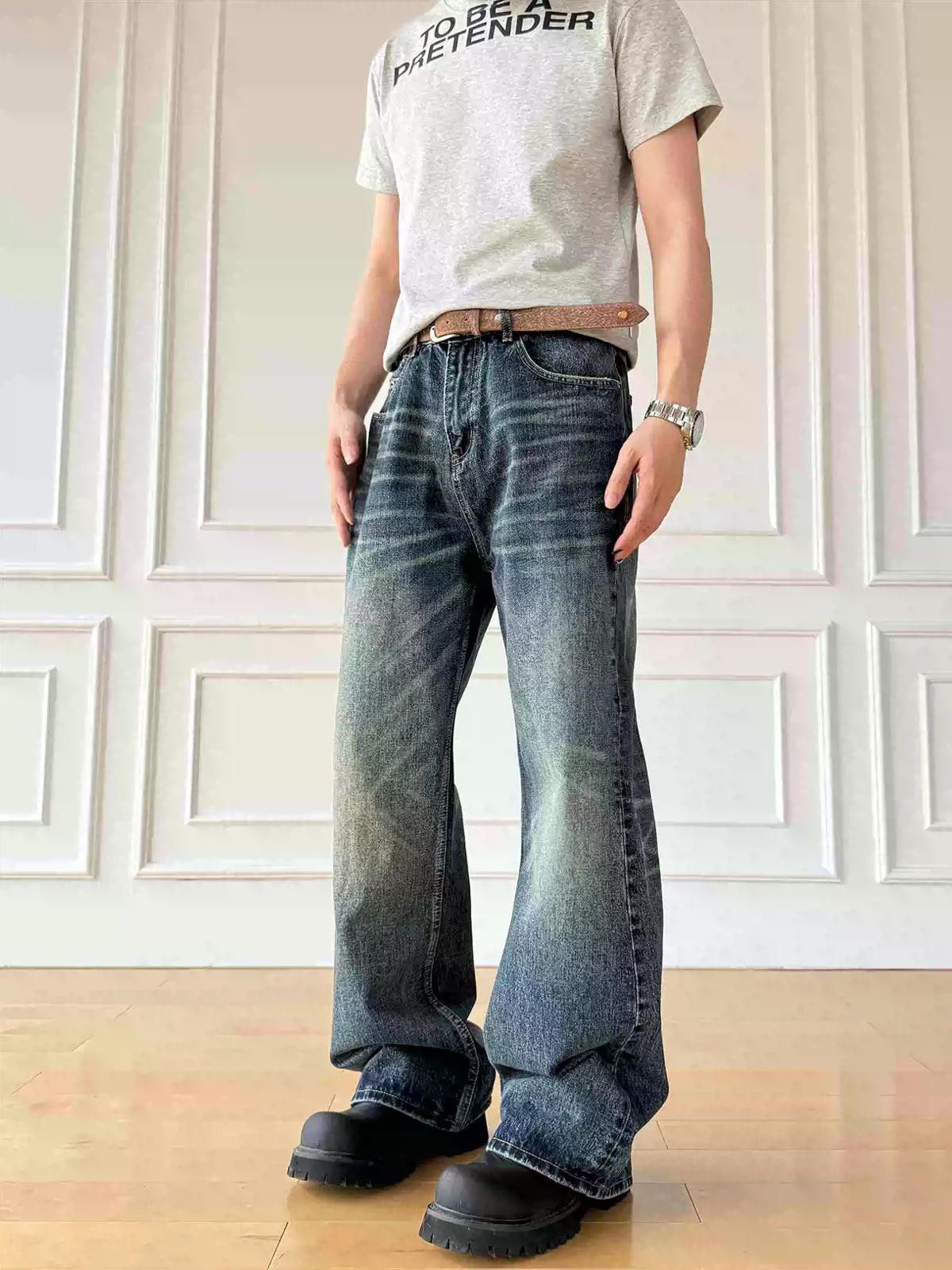 Other Whiskered Wide-Leg Denim Jeans Size US 30 / EU 46 - 1 Thumbnail