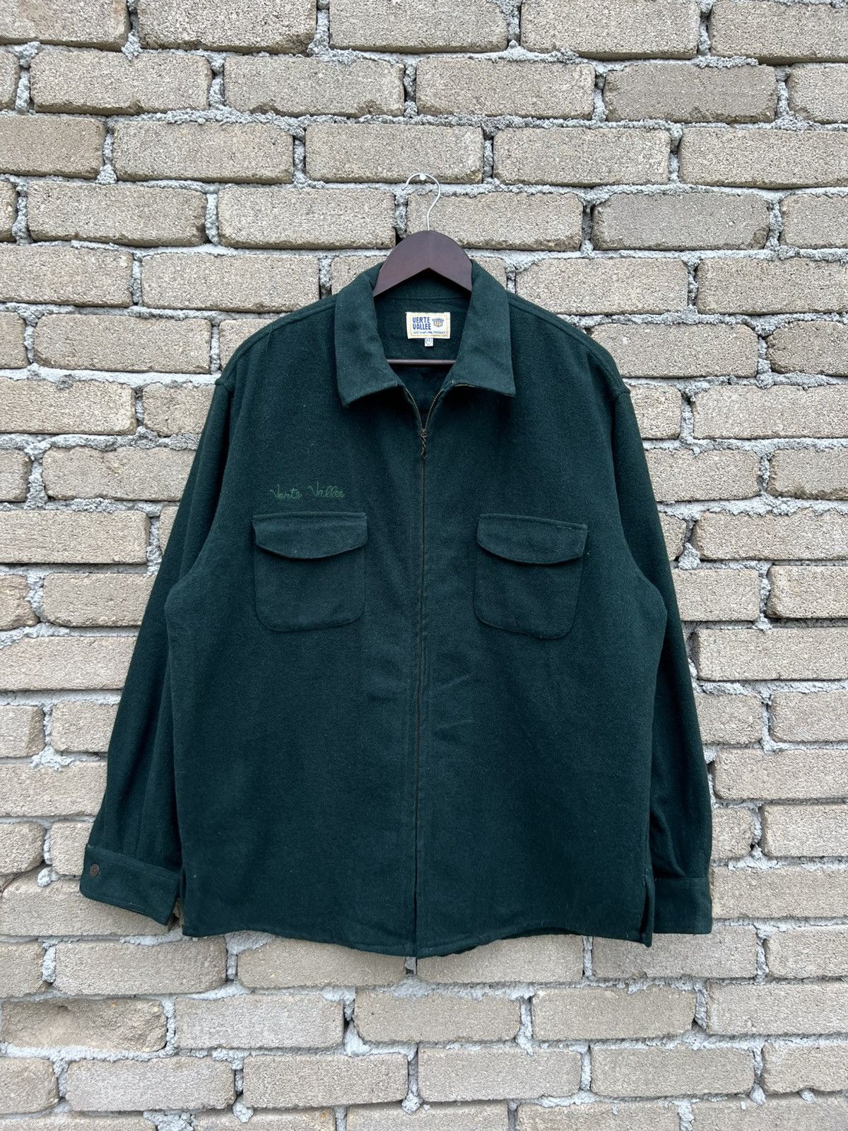 Vintage Vintage Verte Vallee Wool Zipper Jacket Size US XL / EU 56 / 4 - 2 Thumbnail