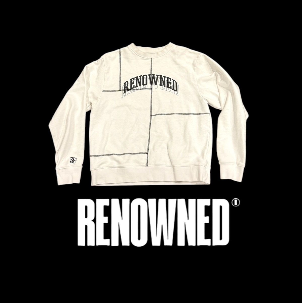 Jaded London RENOWNED WHITE STITCH SWEATSHIRT Size US M / EU 48-50 / 2 - 1 Thumbnail