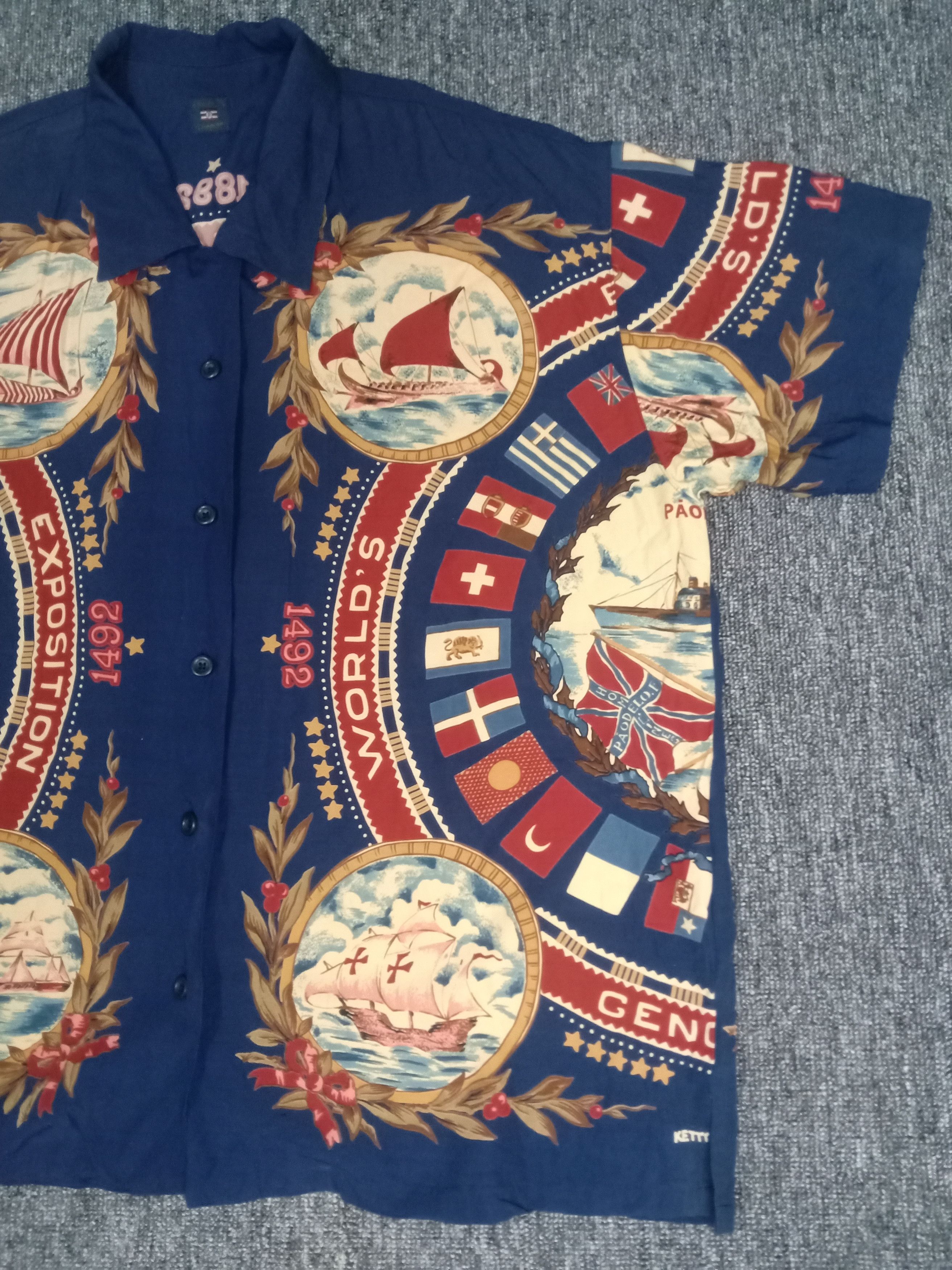Other Pagoeld Silk Shirt Flags & Chips Full Printed Size US M / EU 48-50 / 2 - 8 Thumbnail