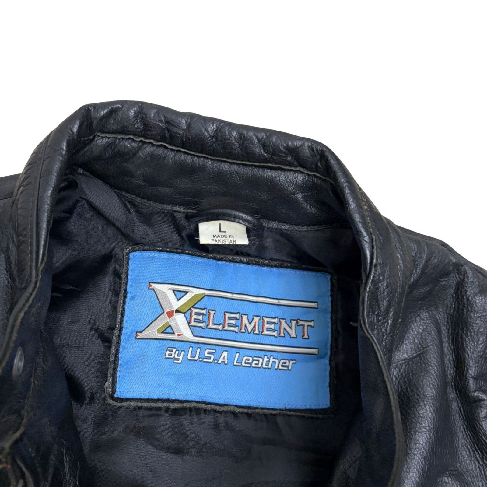 Xelement Vintage 90s Leather Motorcycle Jacket Biker Bomber Large Size US L / EU 52-54 / 3 - 4 Thumbnail