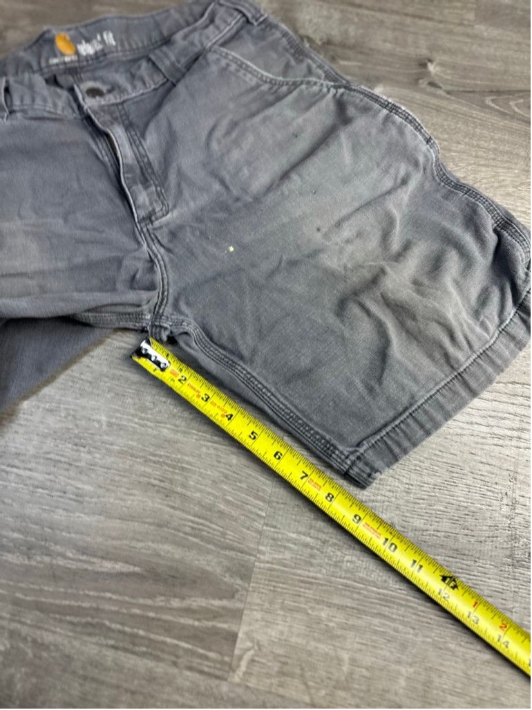 Carhartt Men's Distressed Carhartt Grey Cargo Shorts 34 Size US 34 / EU 50 - 7 Thumbnail