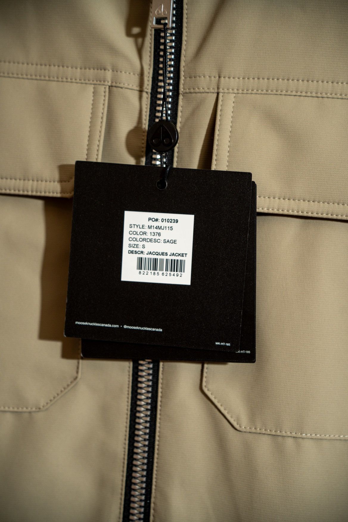 Moose Knuckles Moose Knuckles Men's Sage Weather Resistant Full Zip Jacket Size US S / EU 44-46 / 1 - 9 Thumbnail