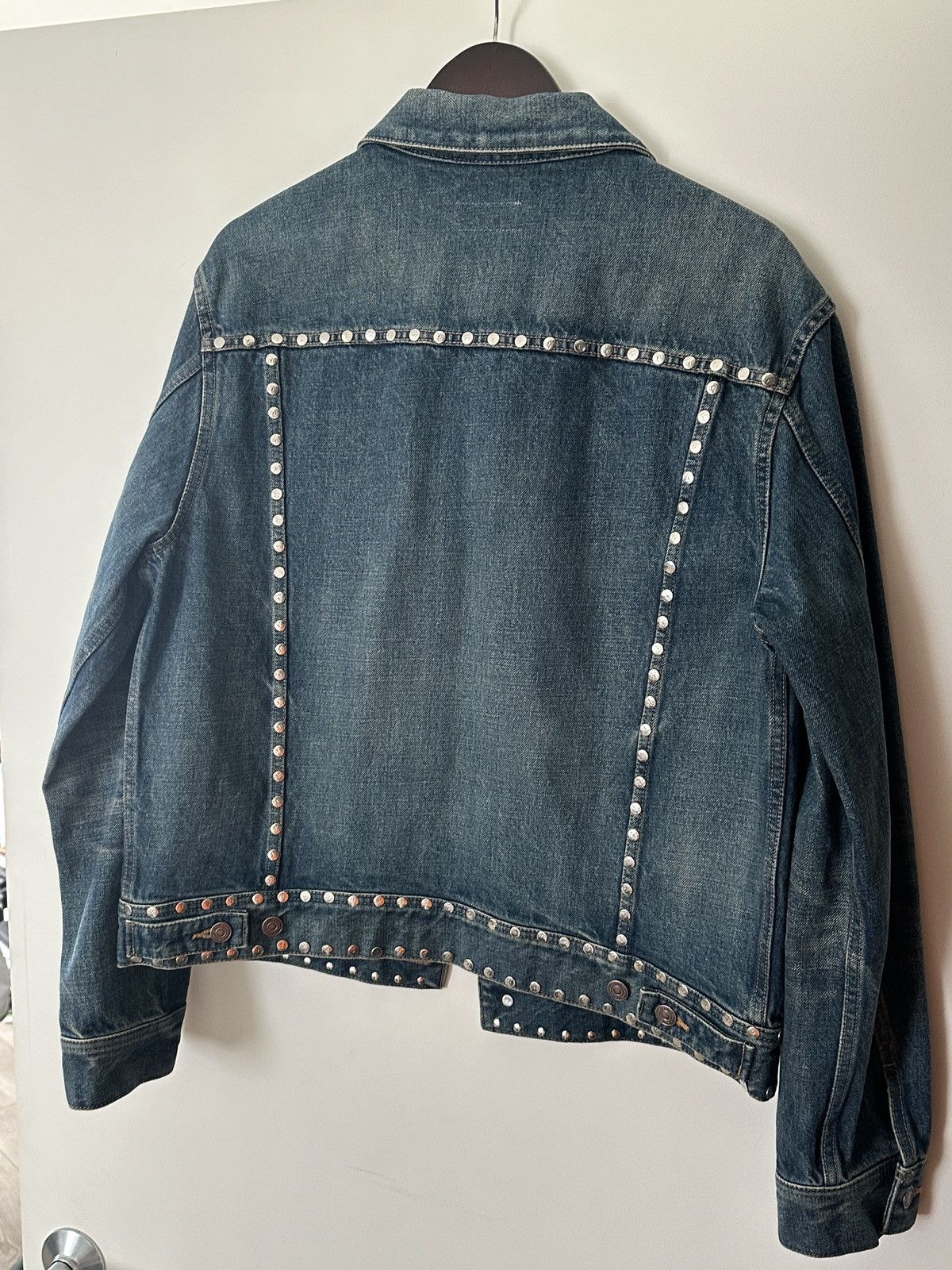 Celine Celine Studded Japanese Denim Jacket $2600 retail Size US XL / EU 56 / 4 - 2 Thumbnail