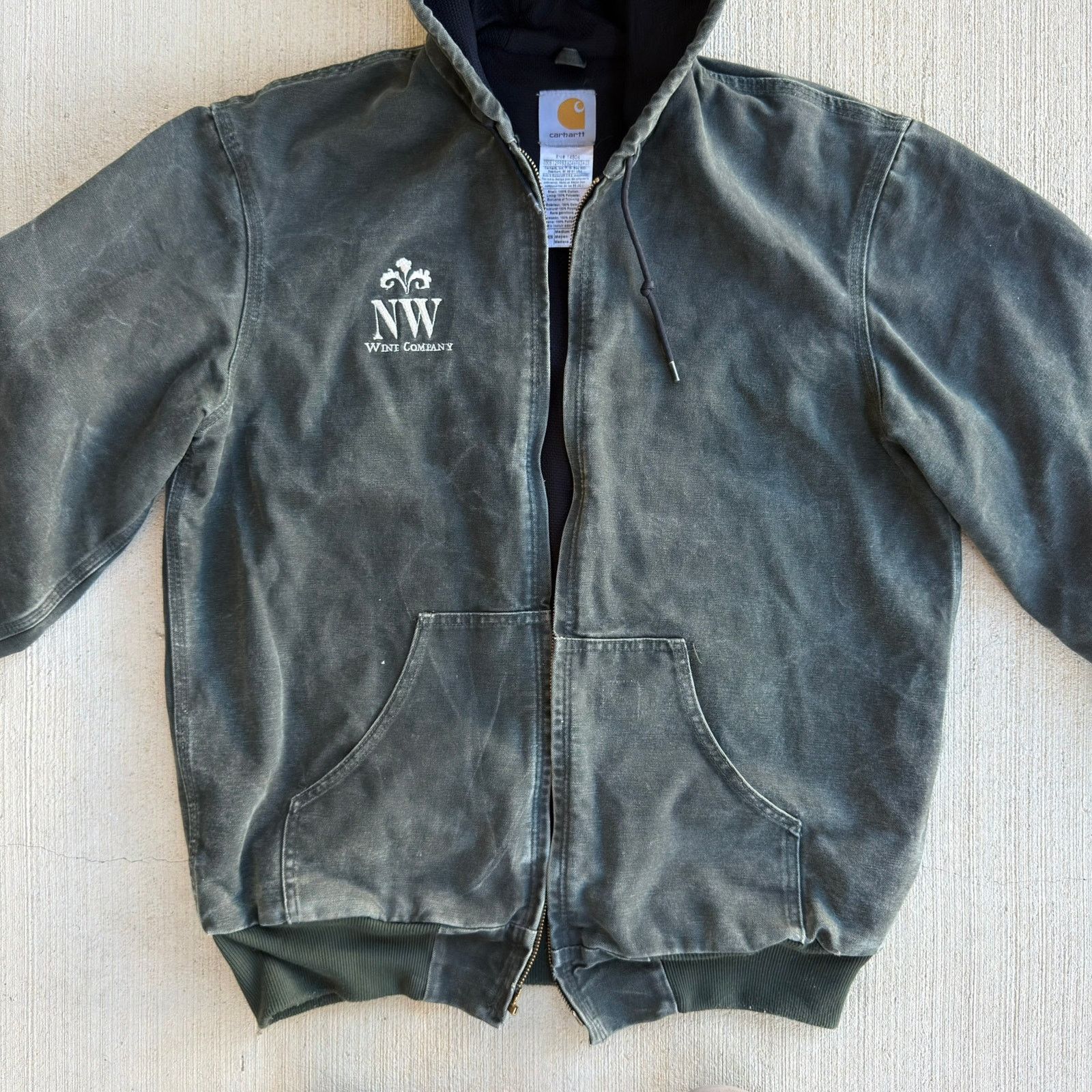Carhartt × Vintage Carhartt J25 MOS green hooded work wear jacket Size US M / EU 48-50 / 2 - 2 Thumbnail