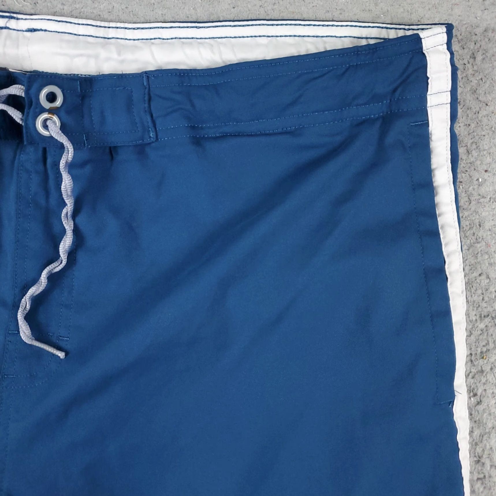 Nike Nike Shorts Mens L Blue Swoosh Lace Tie Beach Board Swim Trunks Size US 33 - 3 Thumbnail