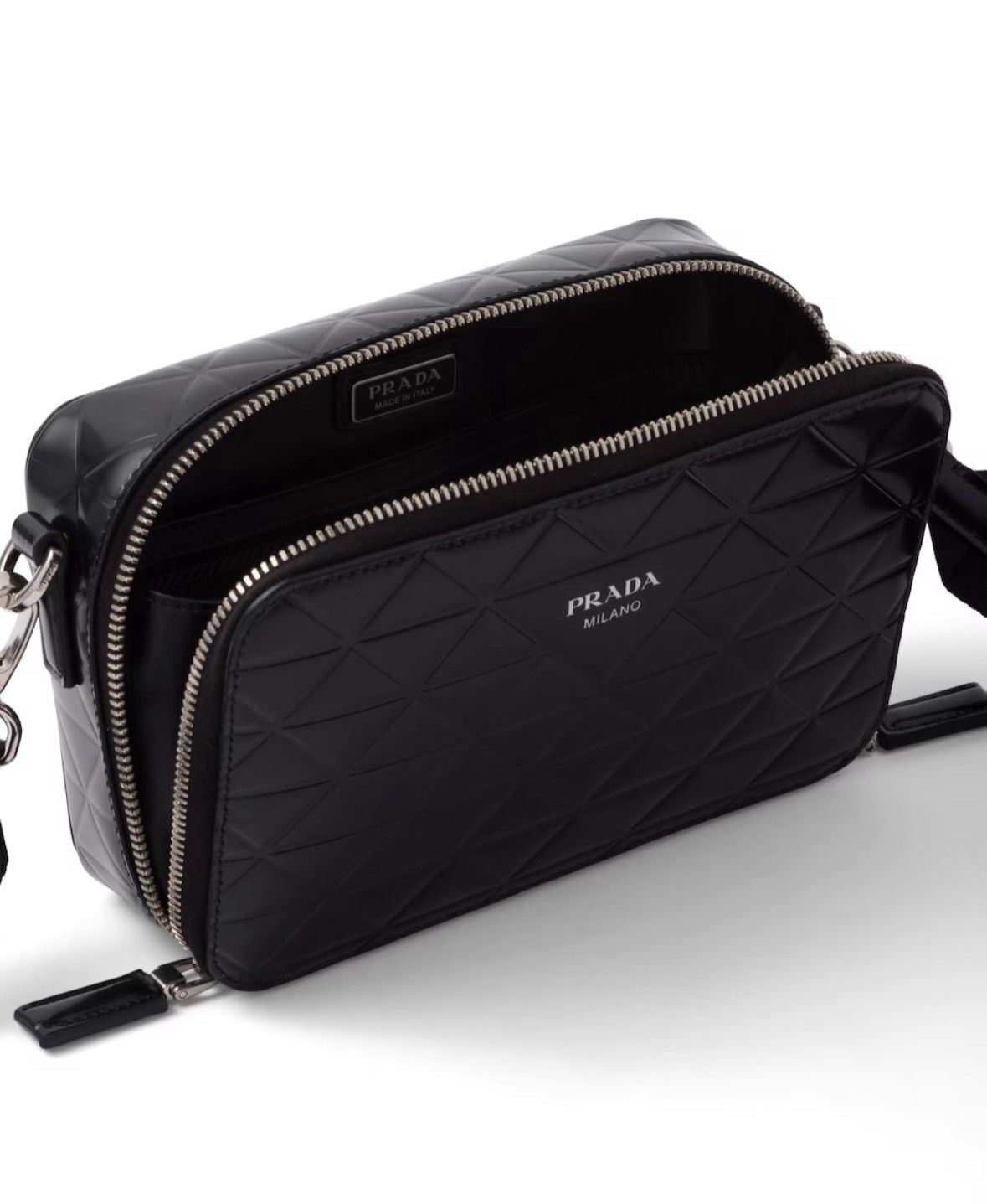 Prada PRADA Brushed Leather Bag Triangle Motif Size ONE SIZE - 3 Thumbnail