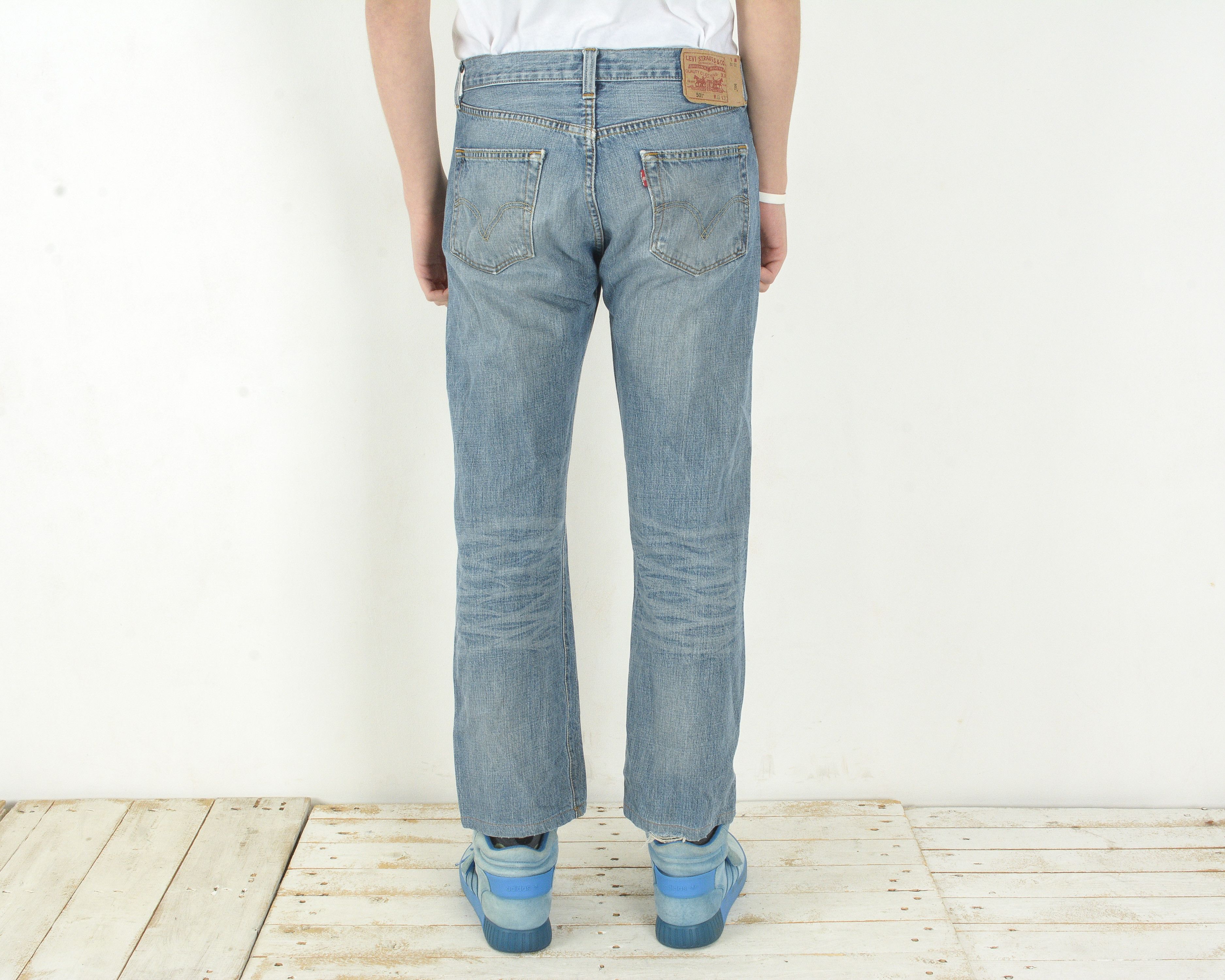 Levi's 501 Jeans W33 L30 Reg Straight Denim Pants Trousers Blue Size US 33 - 4 Thumbnail