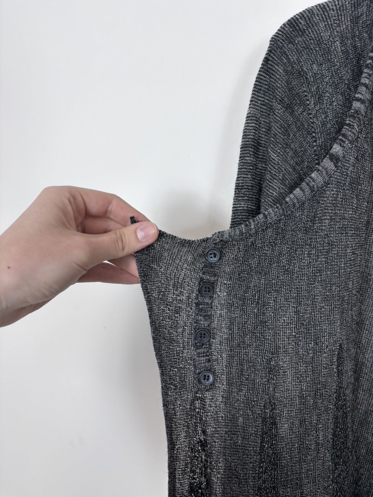 Transit Transit Par Such Women’s Avant Garde Gray Wool Ruffle Dress Size M / US 6-8 / IT 42-44 - 14 Thumbnail