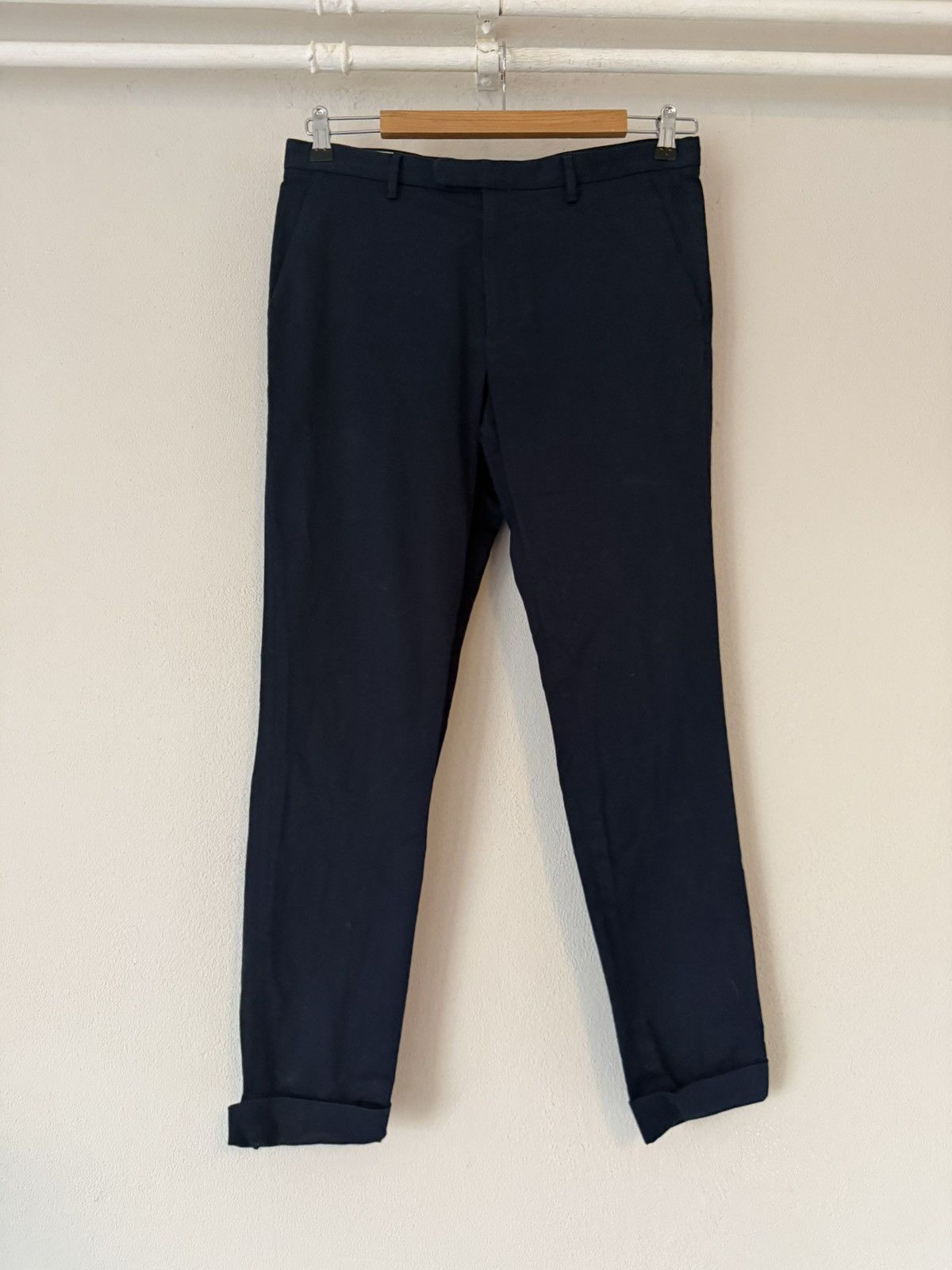 Gucci Navy Cotton-Stretch Trousers with Bee Patch Size US 30 / EU 46 - 1 Thumbnail