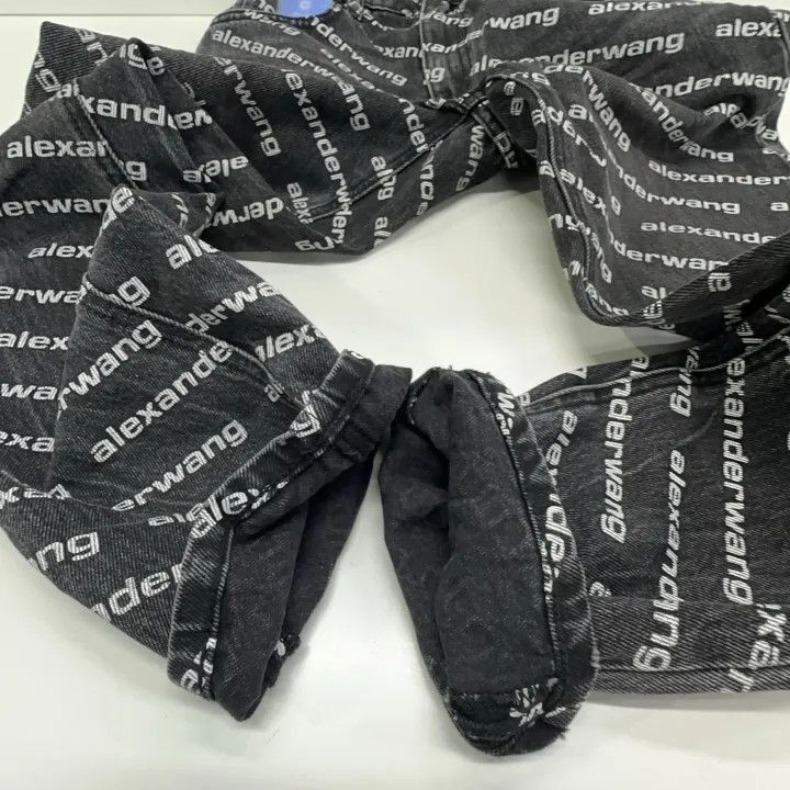 Alexander Wang Alexander Wang High-Waisted Logo Denim Pants - Size 25" / US 0 / IT 36 - 6 Thumbnail