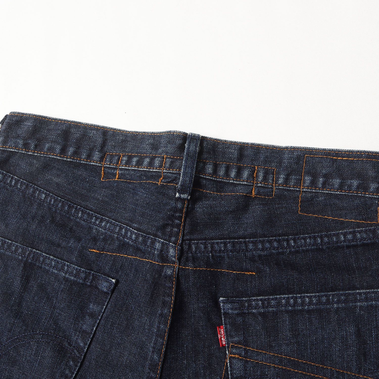 Comme des Garcons Denim Washed Stitchwork Cotton Straight Cut Zipper Indigo Size US 31 - 5 Thumbnail