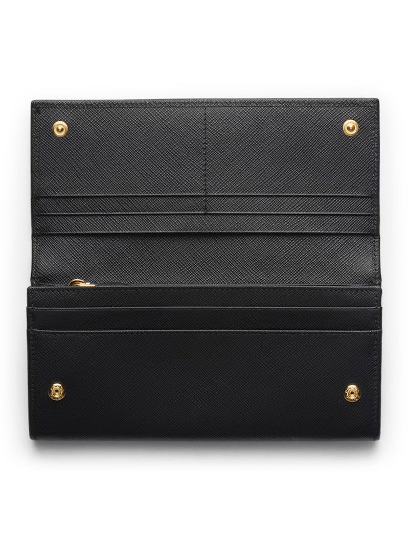 Prada PRADA Black Saffiano Leather Large Wallet New & Authentic Size ONE SIZE - 3 Thumbnail