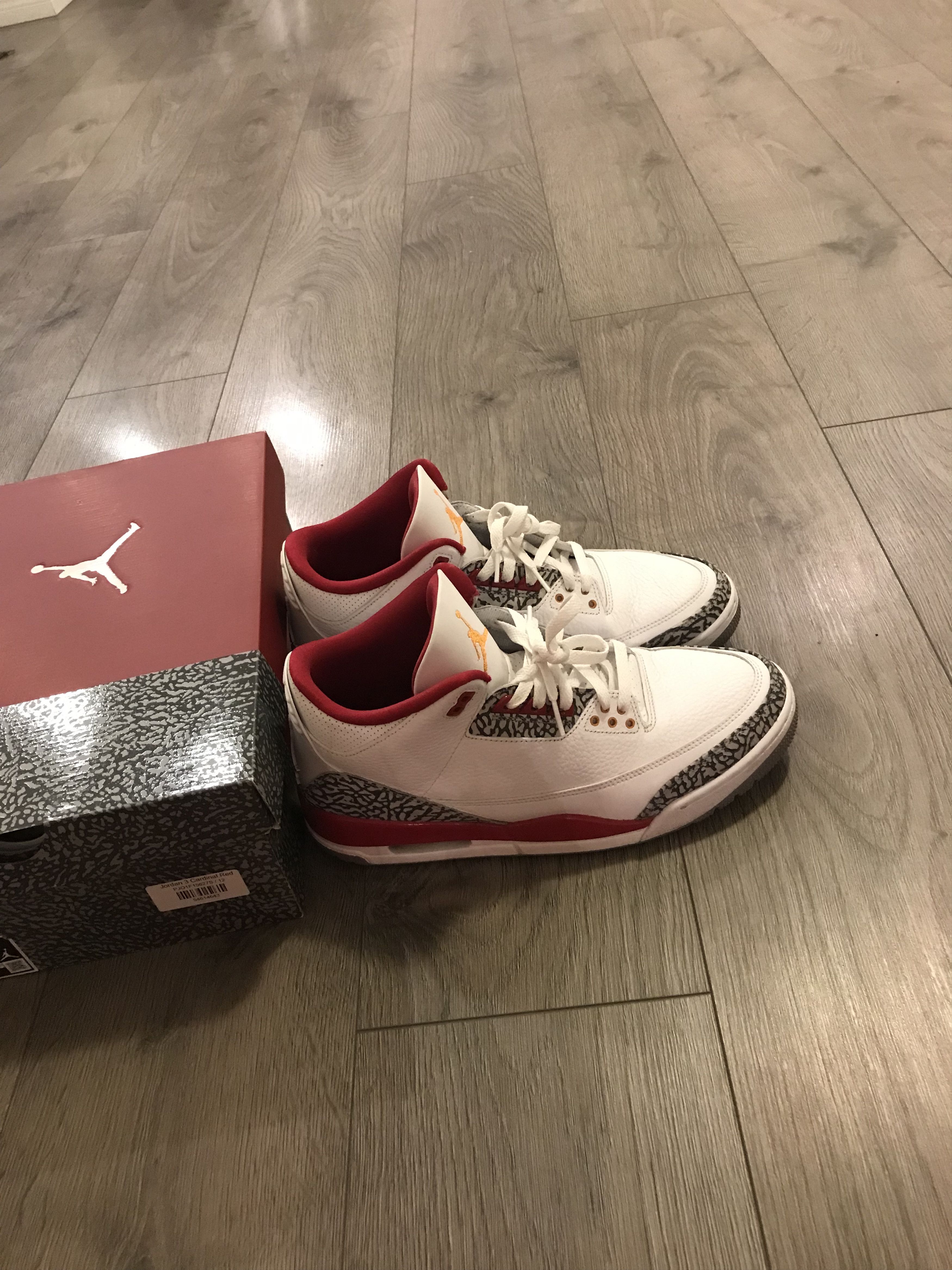Jordan Brand Jordan 3 Retro Cardinal Red Size US 12 / EU 45 - 7 Thumbnail