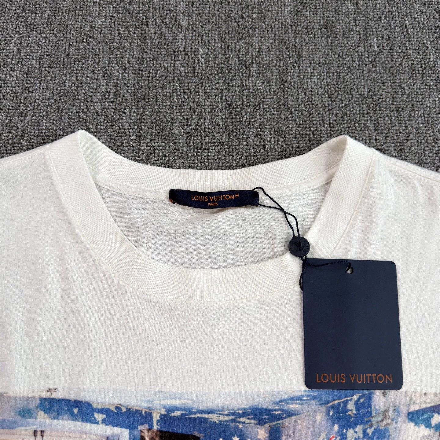 Louis Vuitton LV Oil Print White Short Tee XL Size US XL / EU 56 / 4 - 3 Thumbnail