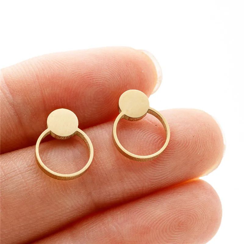 Jewelry Minimalist Geometric Mini Stud Earrings Charm Earring Gift Size ONE SIZE - 2 Thumbnail