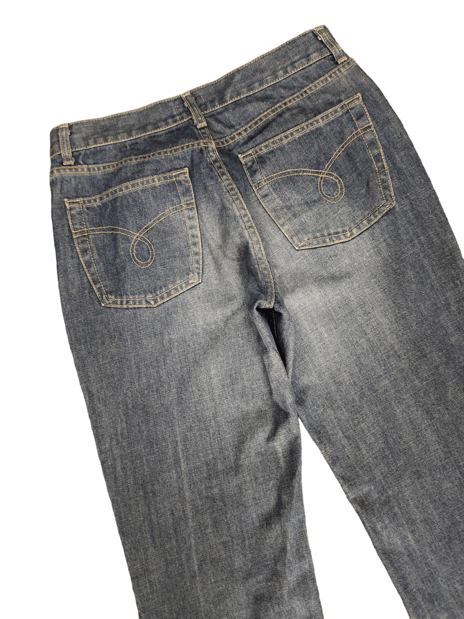 If Six Was Nine Flare Jeans Fishbone Faded Boot Cut Bell Bottom Size US 28 / EU 44 - 15 Thumbnail