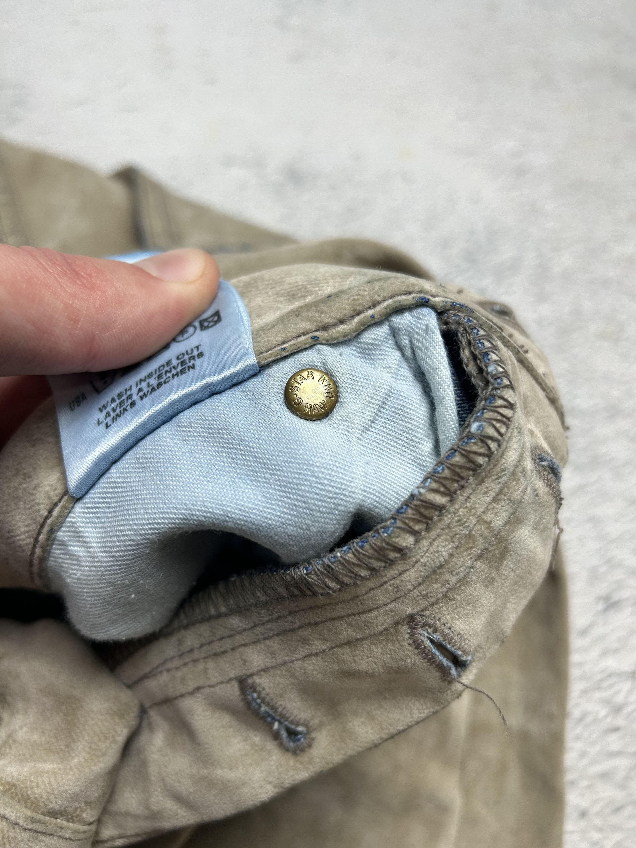 G-Star G Star Raw denim vintage jeans Suede baggy y2k Size US 34 / EU 50 - 11 Thumbnail