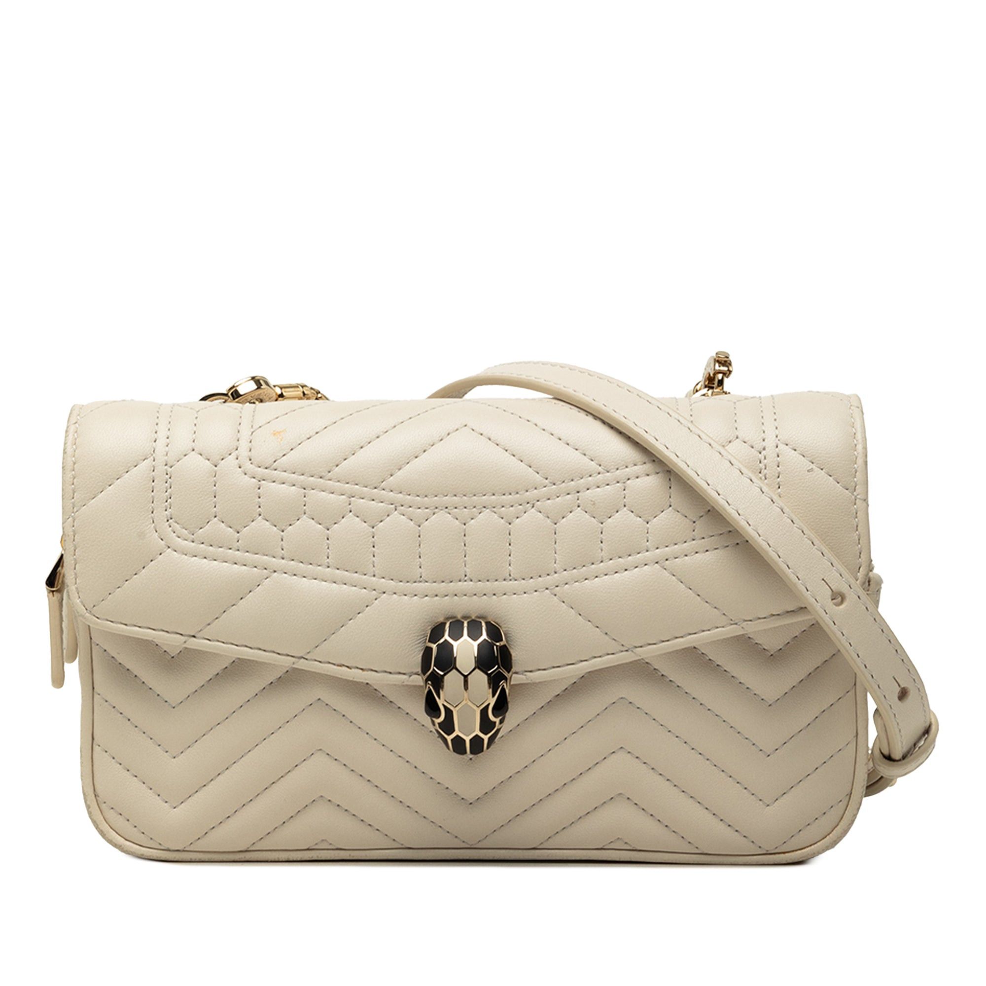 Bvlgari Quilted Calfskin Serpenti Forever Convertible Belt Bag Size ONE SIZE - 1 Thumbnail