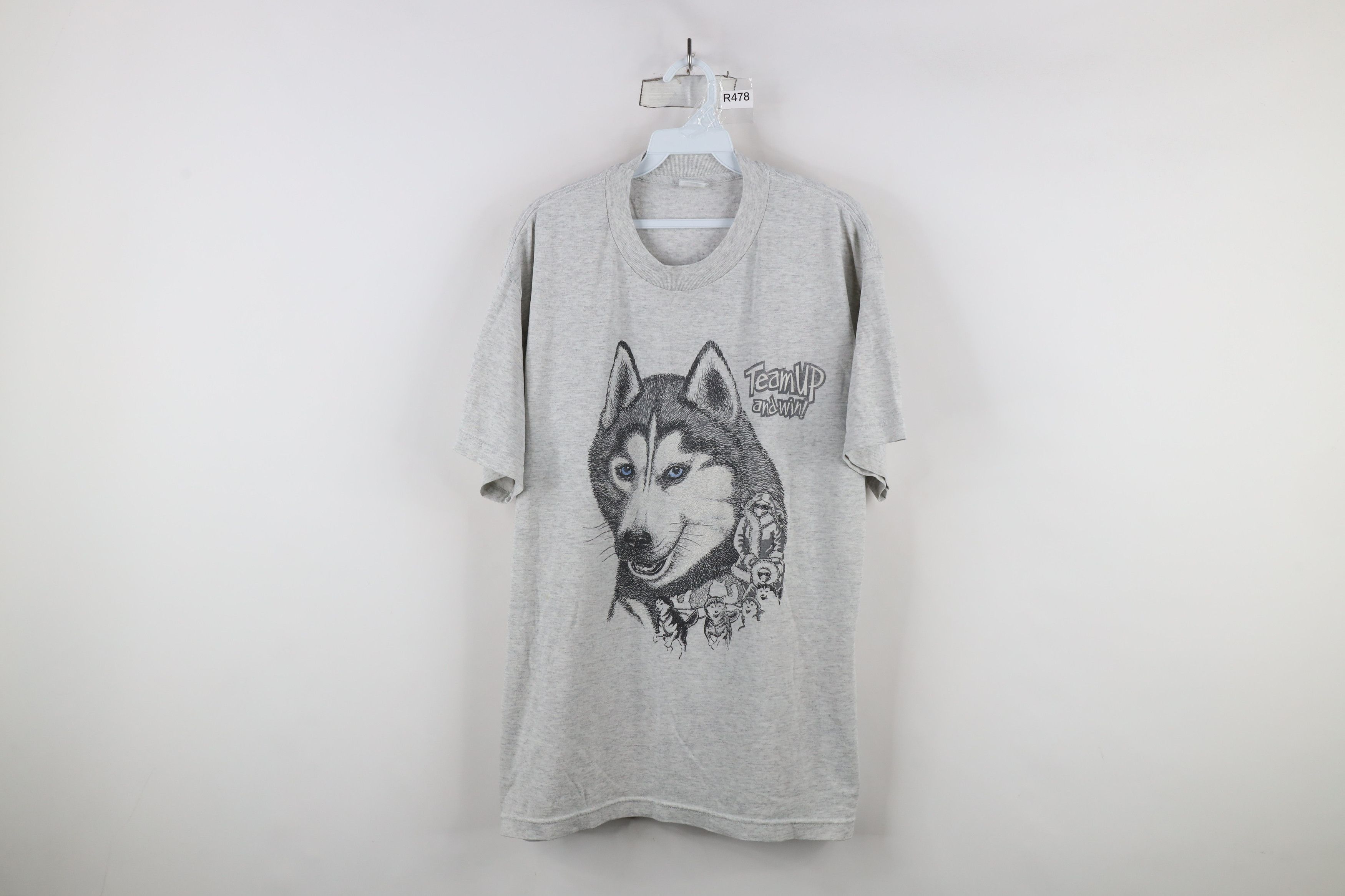 Vintage Vintage 90s Race Alaska Husky Dog Short Sleeve T-Shirt USA Size US L / EU 52-54 / 3 - 1 Thumbnail