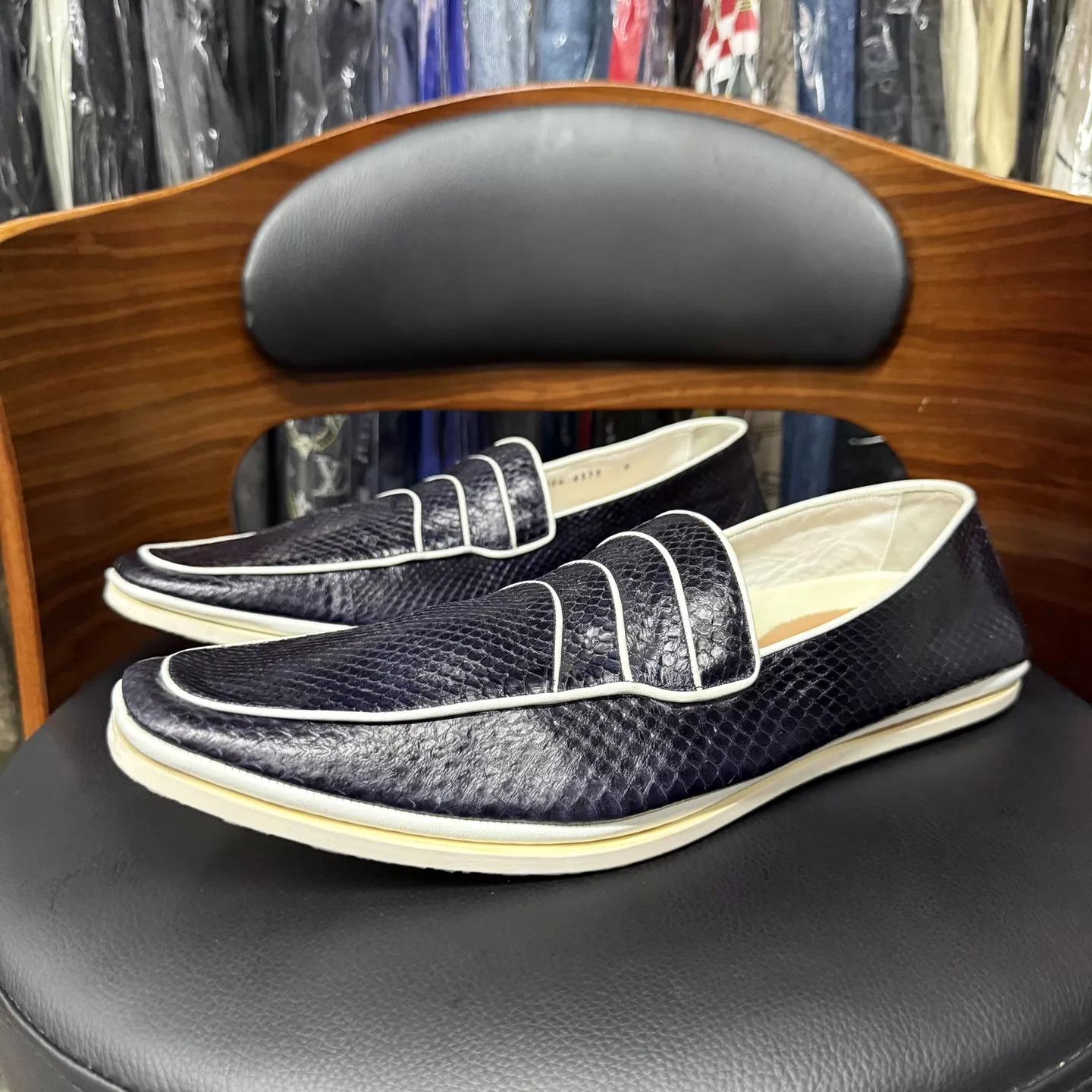 Dolce & Gabbana Dolce & Gabbana Blue Black Flats Men Loafers  display picture 1