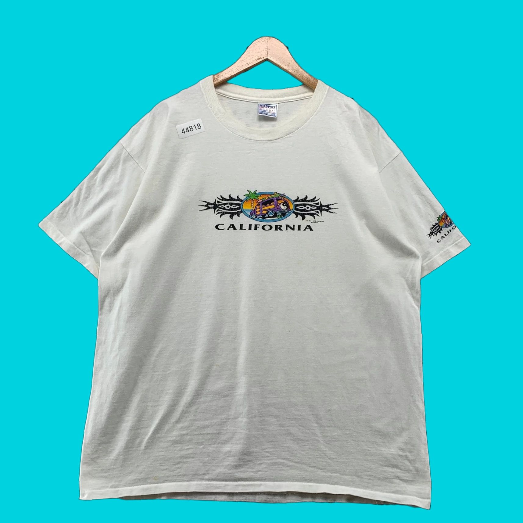 Vintage VINTAGE California Woody Wagon Surf Shirt Mens XL White Single Stitch USA Size US XL / EU 56 / 4 - 1 Thumbnail