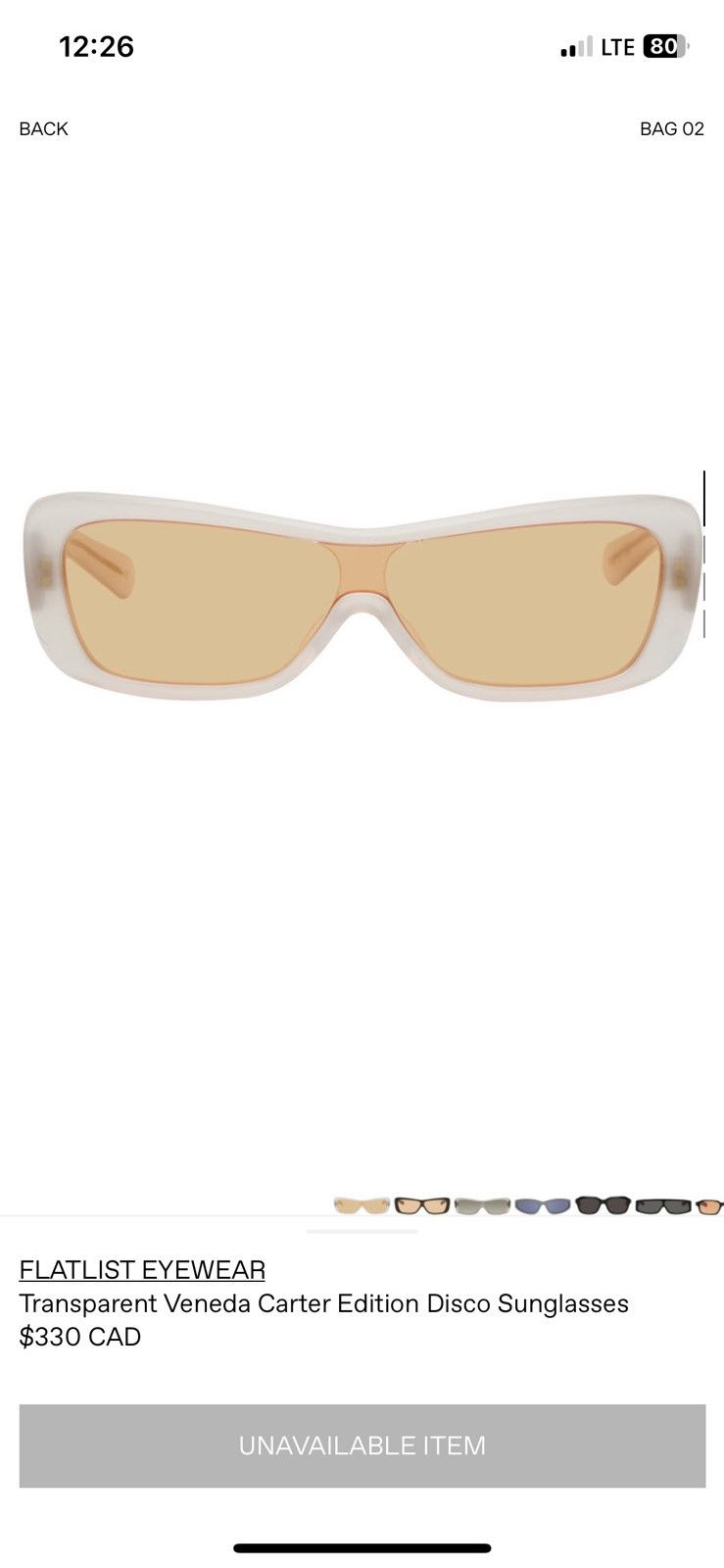 FLATLIST Eyewear Transparent Veneda Carter Edition Disco Sunglasses Size ONE SIZE - 7 Thumbnail