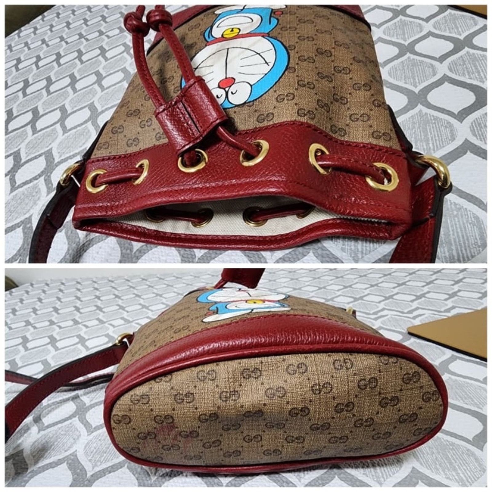 Gucci Auth Gucci Doraemon x Gucci Coated Canvas Bucket Bag Mini Size ONE SIZE - 8 Thumbnail