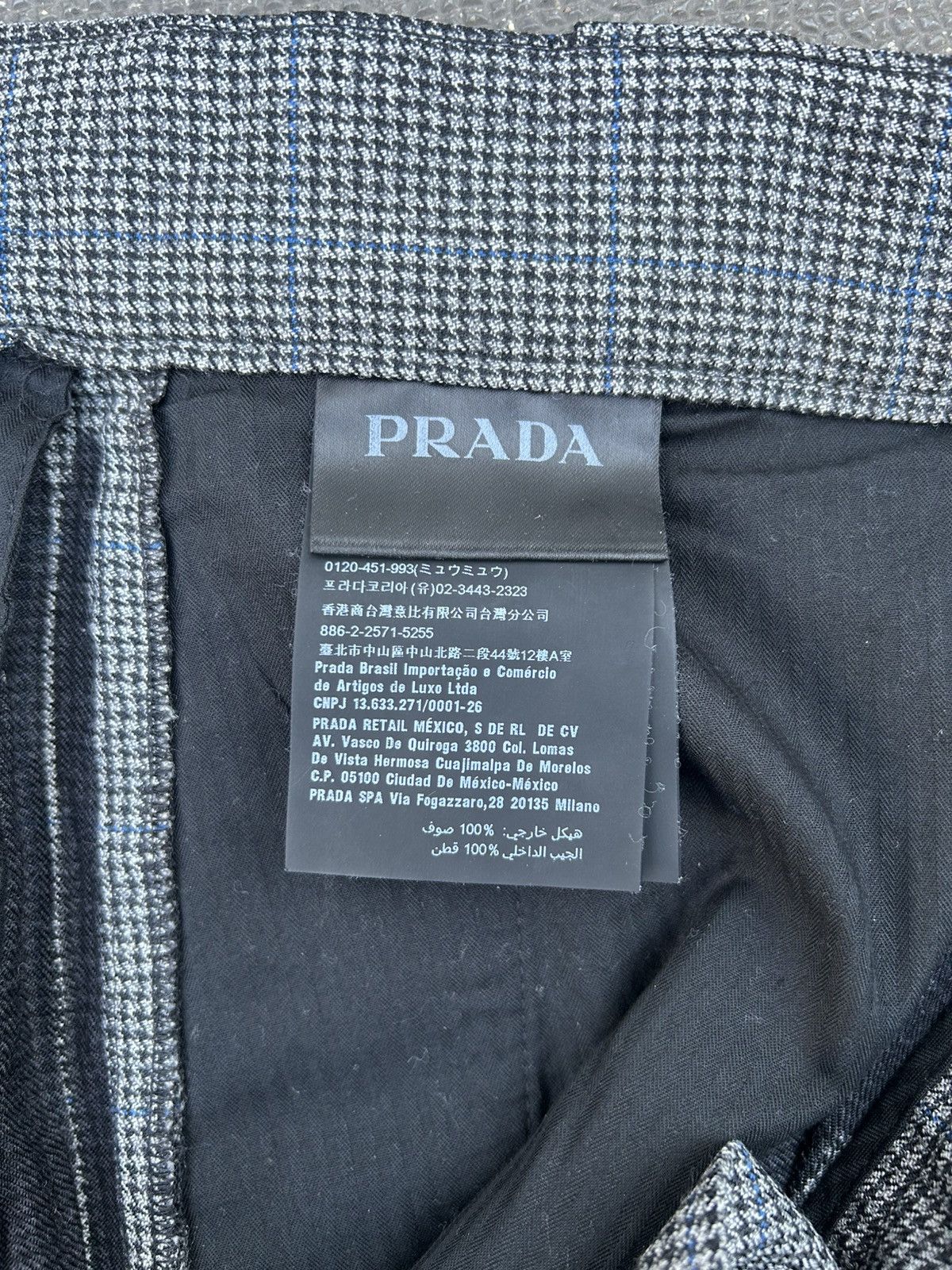 Prada Prada AW14 painted houndstooth kiko wool trousers Size US 31 - 8 Thumbnail