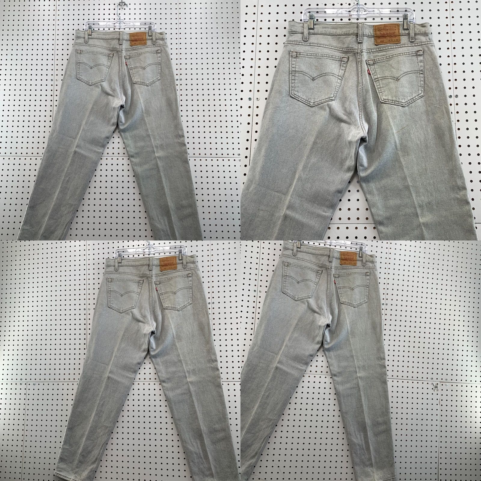Levi's VINTAGE Levi's 550 Gray Denim Jeans Mens 35x31.5 Straight Made USA Jeans Size US 35 - 9 Thumbnail