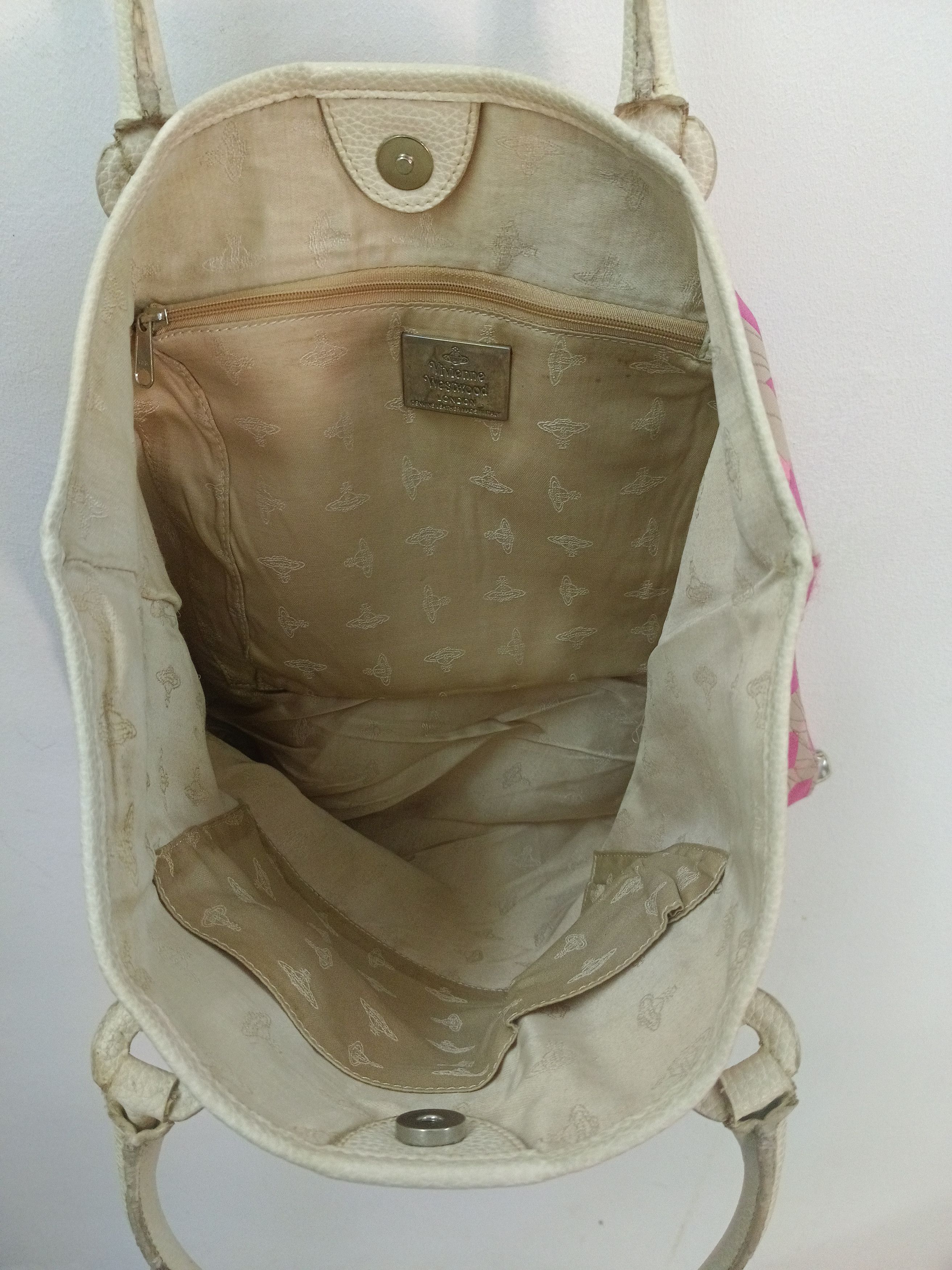 Vivienne Westwood Vintage Vivienne Westwood Pink Argyle Canvas Tote Bag Size ONE SIZE - 8 Thumbnail