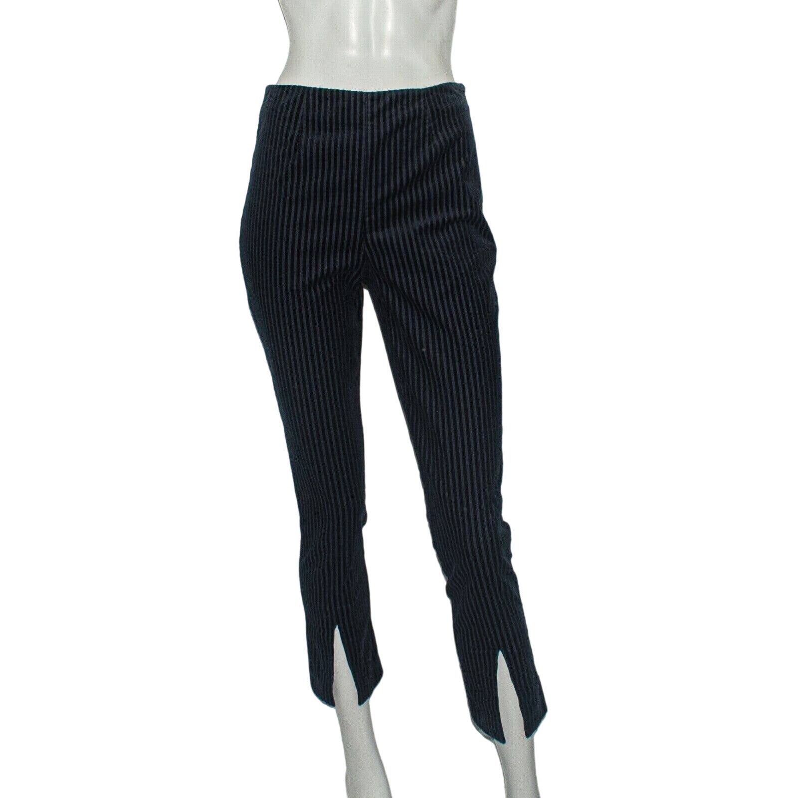Frame FRAME denim Fine Variegated Slit Pants Fall Navy Cotton Size 26" / US 2 / IT 38 - 1 Thumbnail