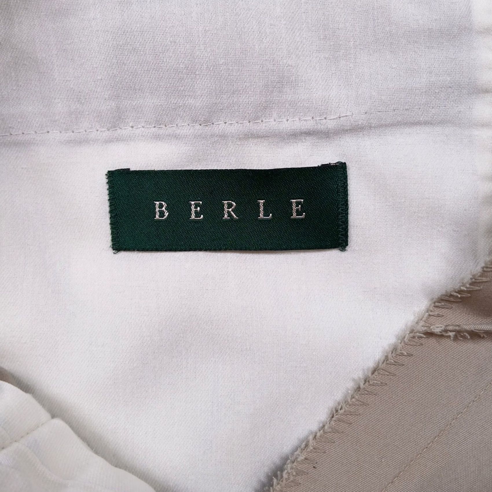 Berle Berle Mens Khaki Shorts 38R Tan Pleated Front 100% Cotton Chino Made in Mexico Size US 38 / EU 54 - 4 Thumbnail