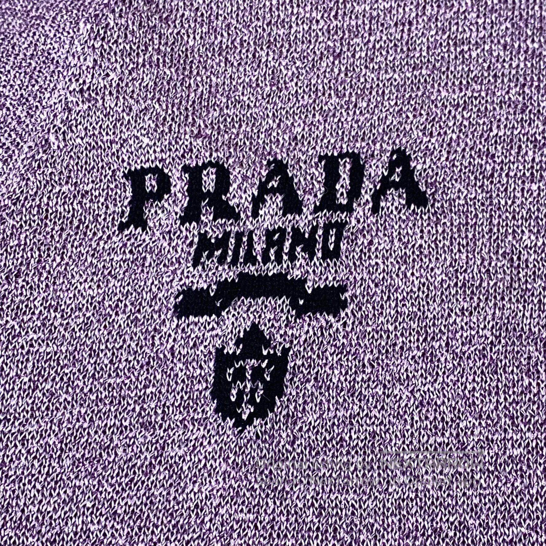 Prada Prada Purple Logo Letter Embroidered Short Knit Cardigan J Size XS / US 0-2 / IT 36-38 - 5 Thumbnail
