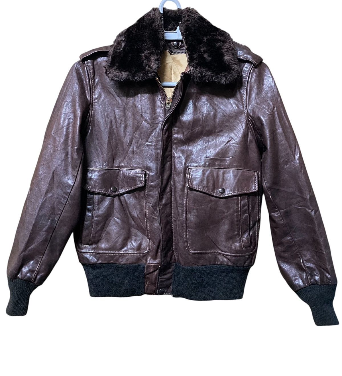 70s Schott USN G-1 Army leather Sportswear flight bomber