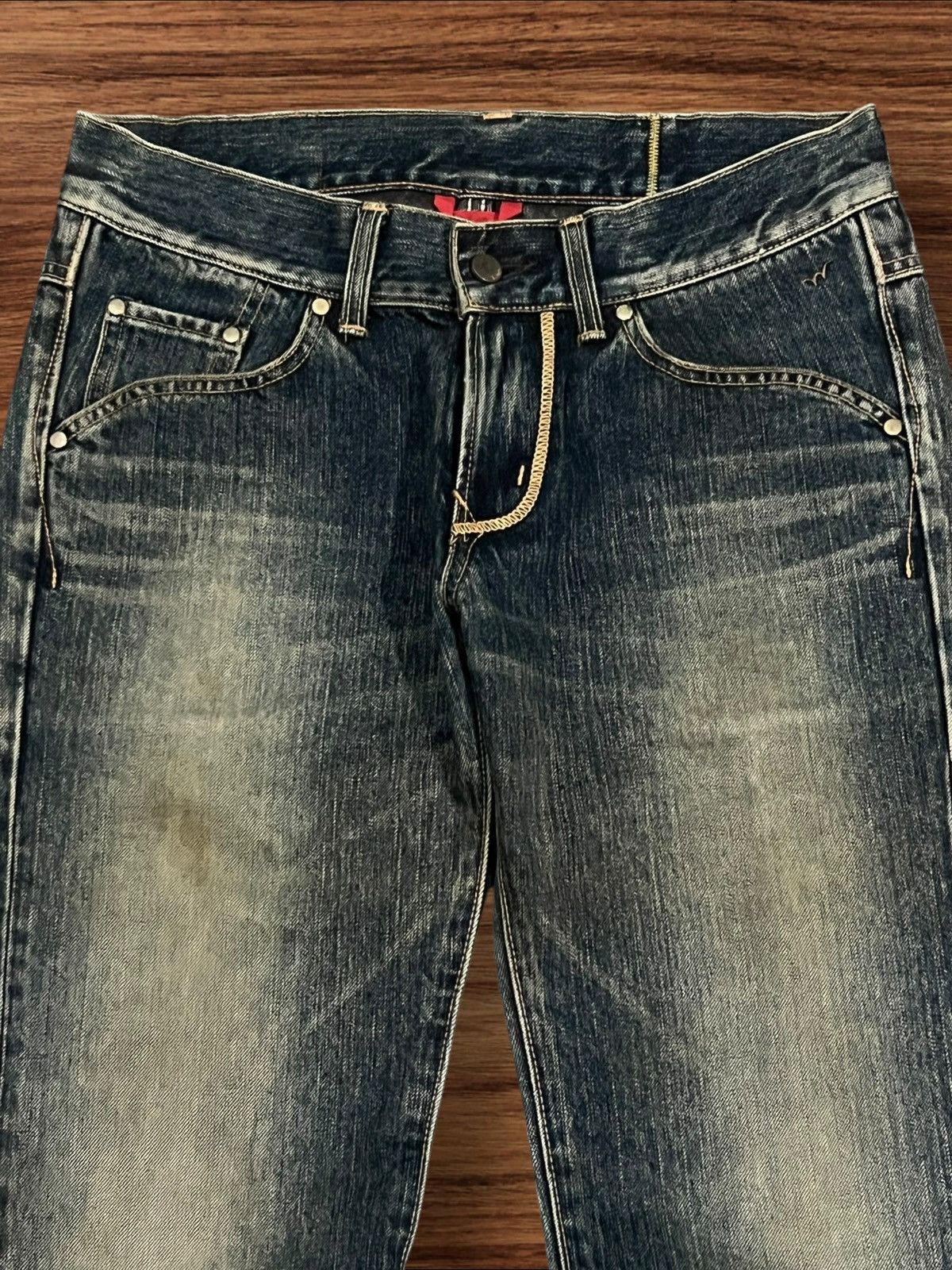Edwin × If Six Was Nine × Le Grande Bleu (L.G.B.) ⚡️Flare⚡️Vintage Edwin 503SS3 Grunge Style Mud Washed Jeans Size US 29 - 4 Thumbnail