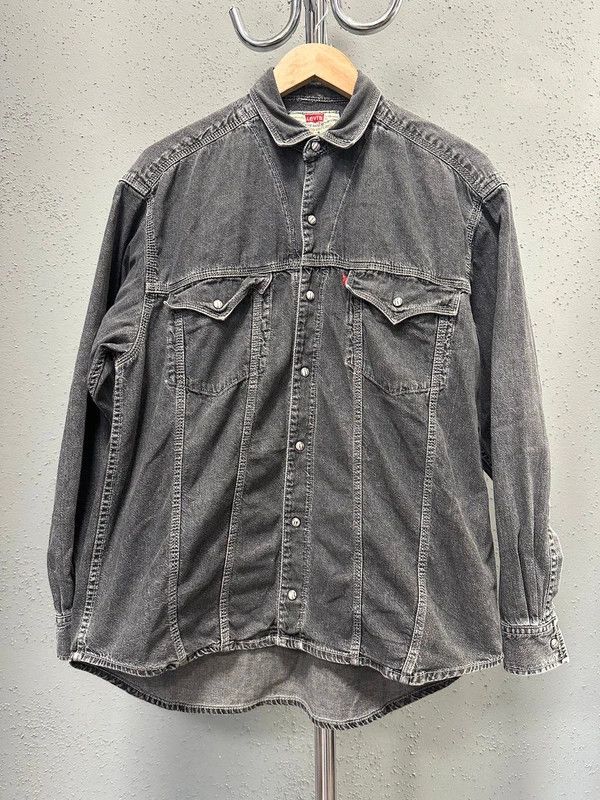 Vintage 1990s Levi’s Western Shirt - Charcoal Grey