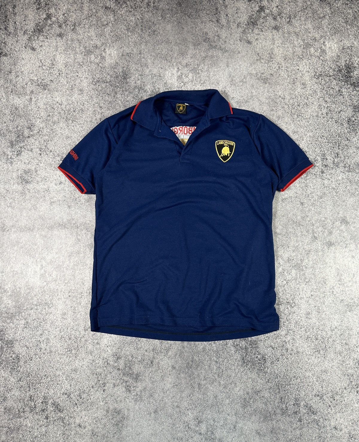 Lamborghini Vintage Lamborghini Big Back Logo Polos Streetwear Rare L Size US L / EU 52-54 / 3 - 2 Thumbnail