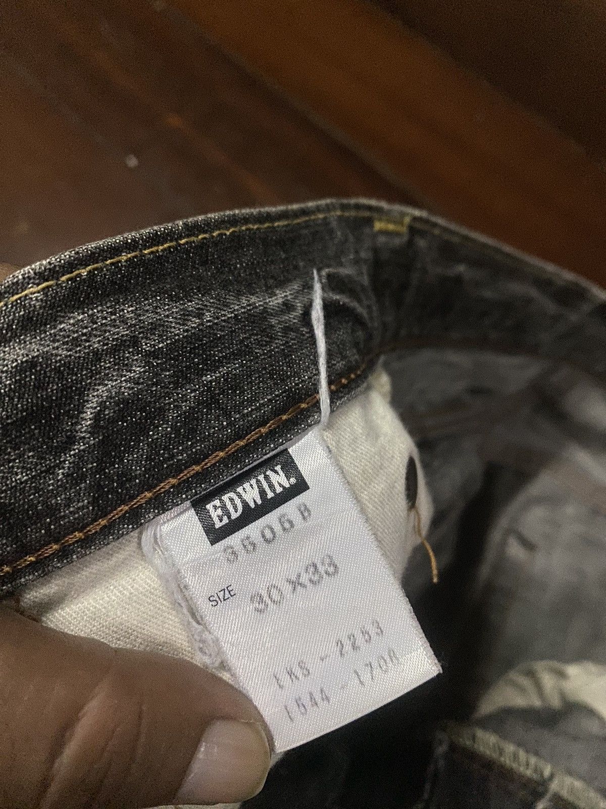 Edwin Vintage Edwin 505 BXX Selvedge FLARE JEANS THUNDER Size US 33 - 21 Thumbnail