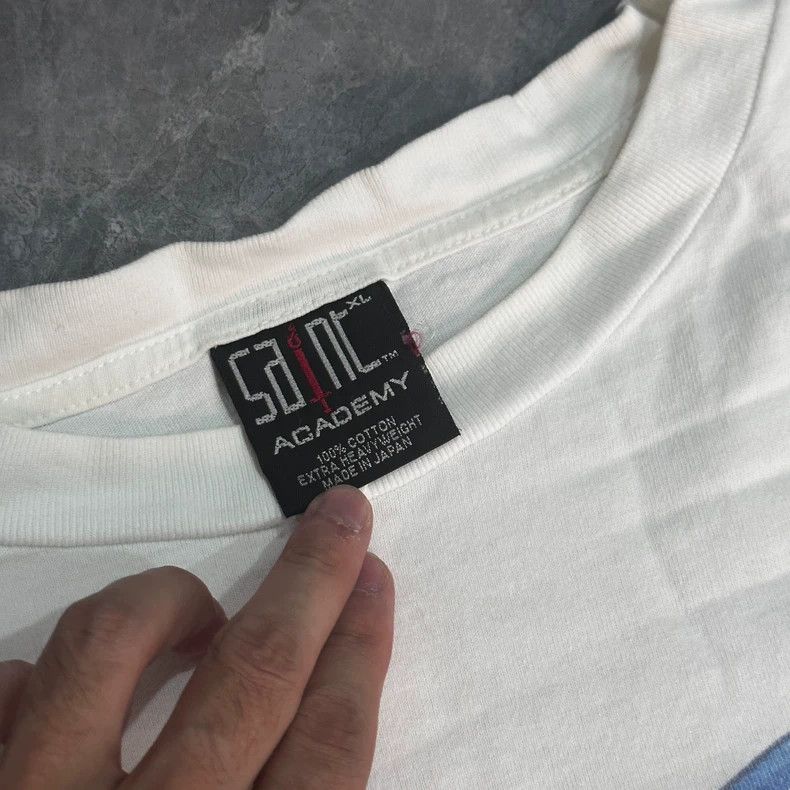 Saint Michael Saint Michael White washed short sleeved shirt Size US XL / EU 56 / 4 - 4 Thumbnail