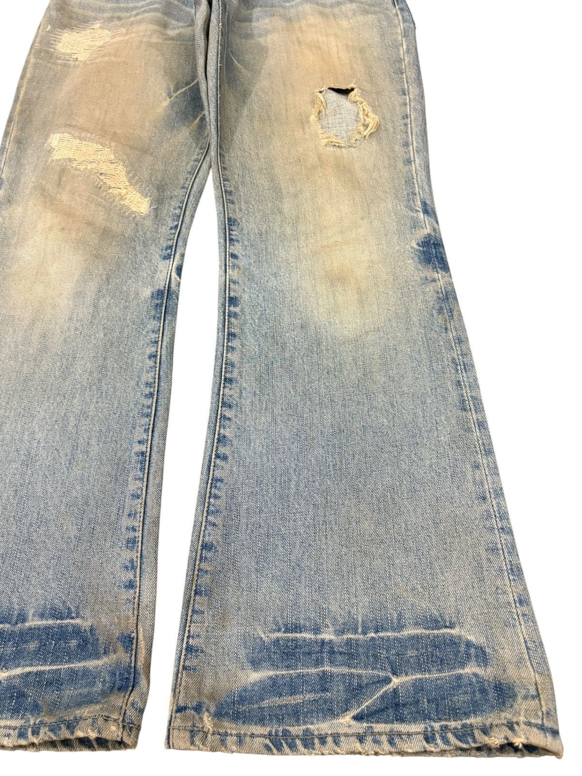 Tornado Mart Vintage Japanese Brand Rusty Wash Distress Flare Jeans Size US 34 / EU 50 - 7 Thumbnail