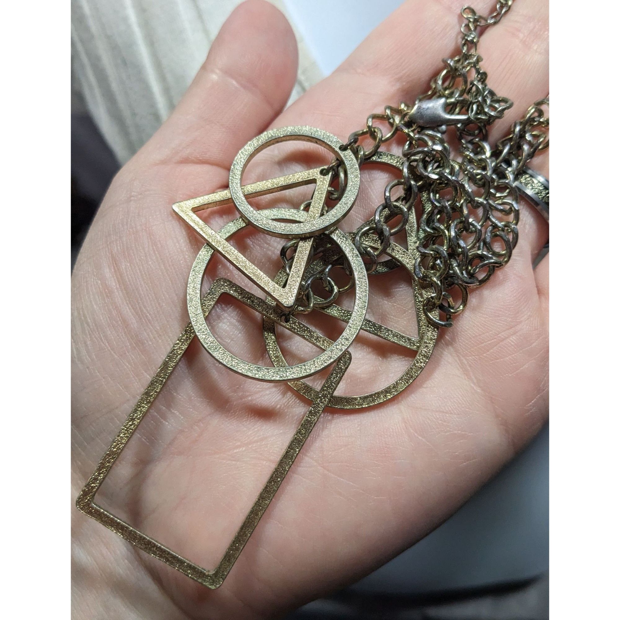 Other Funky Open Geometric Shape Charm Necklace Size ONE SIZE - 5 Thumbnail