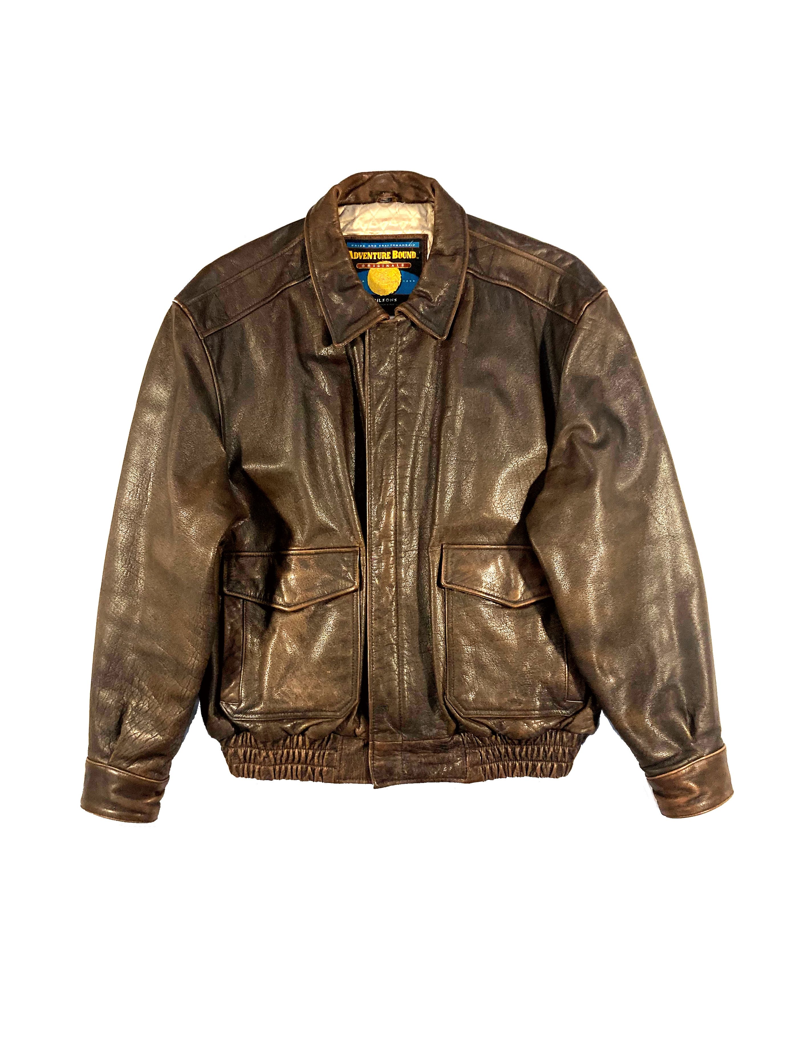 Wilsons Leather Vintage Wilson’s Leather Bomber Jacket Size US XL / EU 56 / 4 - 2 Thumbnail