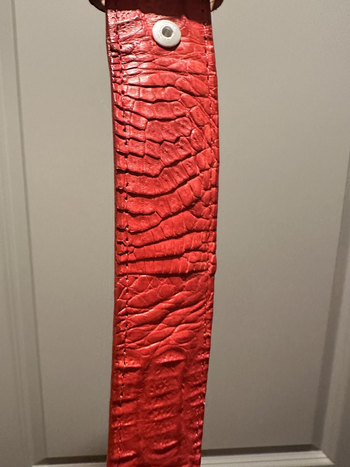 Other Mens crocodile cowboy belt Size 38 - 3 Thumbnail