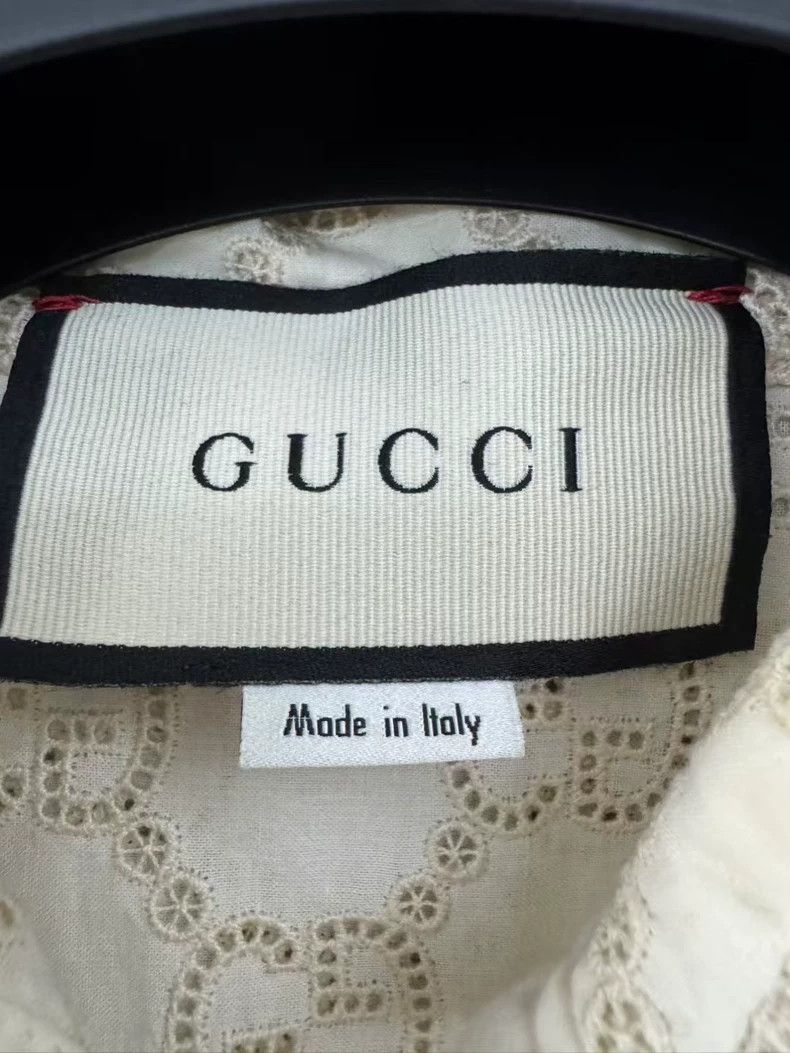 Gucci Gucci Hollow-out double G full-print logo shirt 2503-Nextar Size XS / US 0-2 / IT 36-38 - 3 Thumbnail
