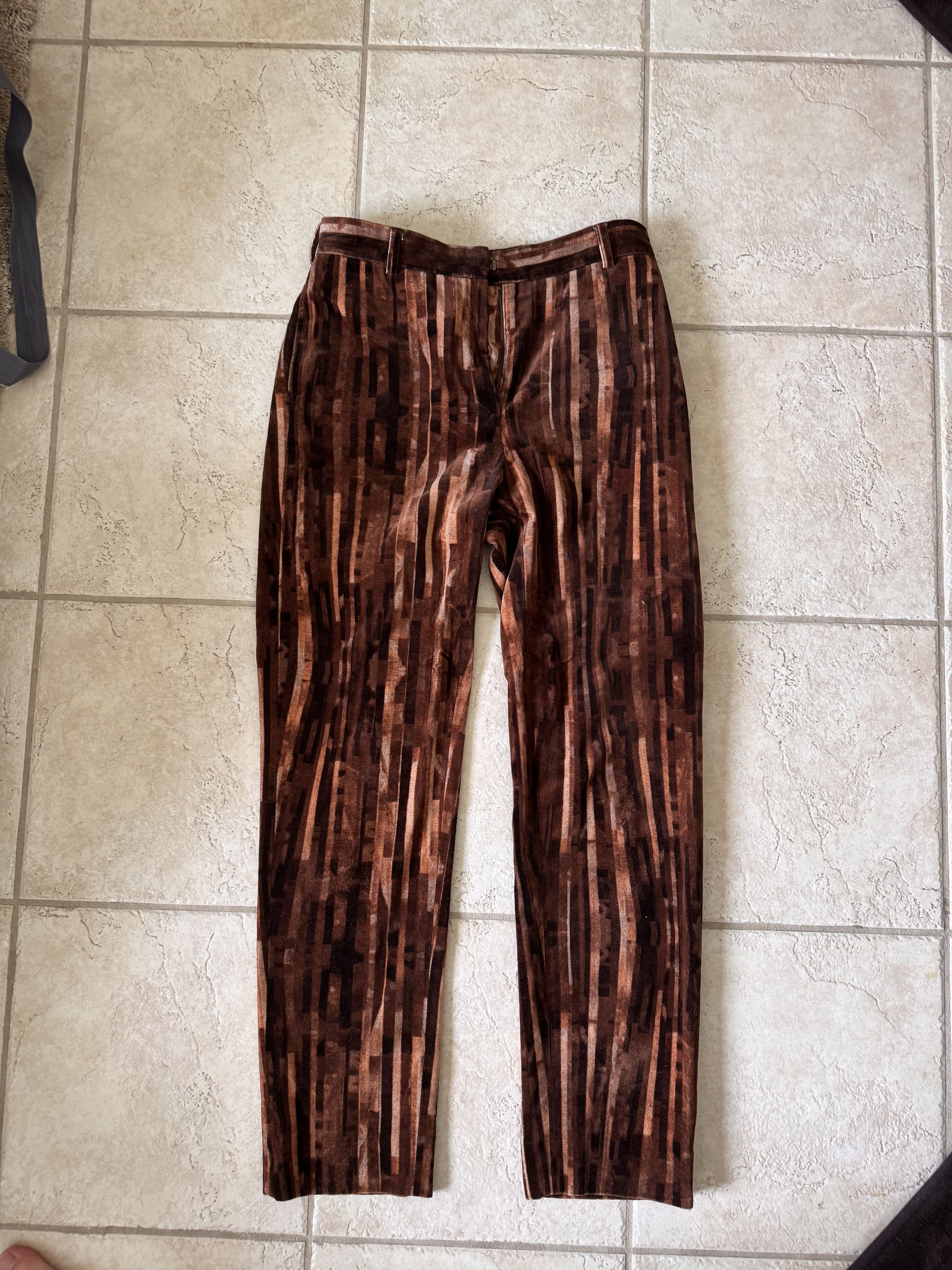 Moschino Velvet Striped Trousers