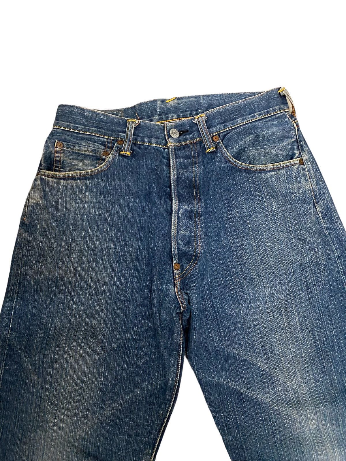 offer Vintage Evisu Distress Denim Jeans