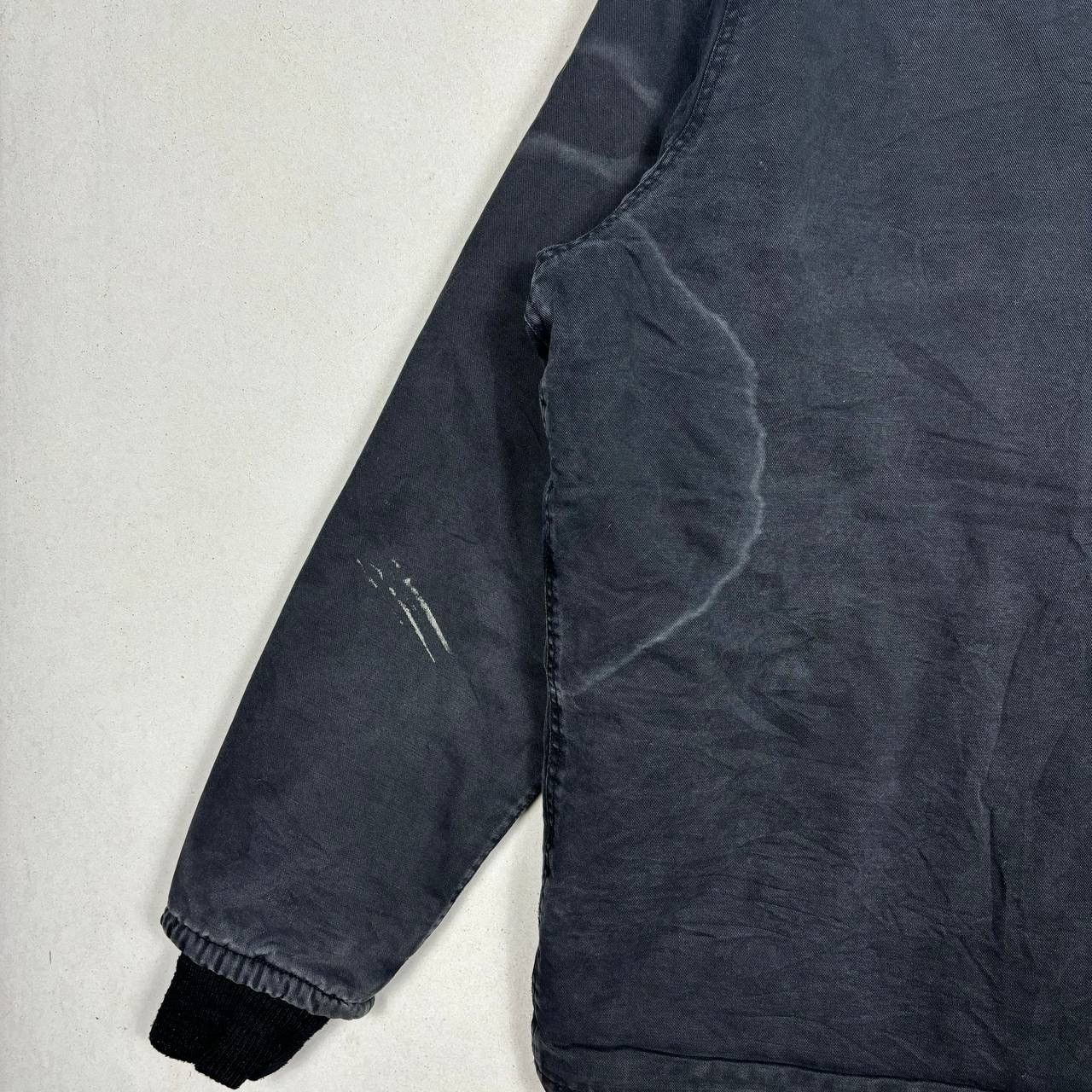 Japanese Brand Bluco Paxon Bomber Jacket Black Stone Washed Denim Jacket Size US L / EU 52-54 / 3 - 7 Thumbnail